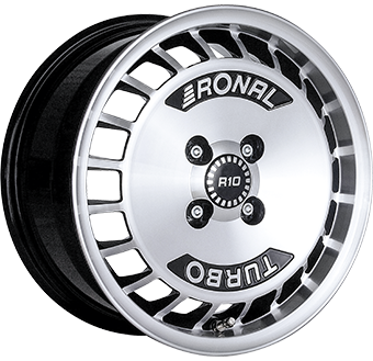 RONAL R10 TURBO BLACK FRONT CUT 7x15 4/100 ET28 CB68