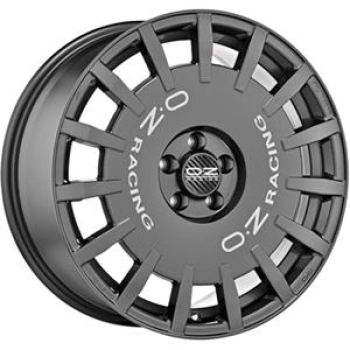 OZ RACING RALLY RACING DARK GRAPHITE SILVER LETTERING  5X112 8x18 8/18 ET45 CB75