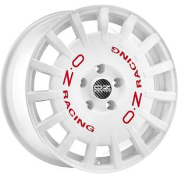 OZ RACING RALLY RACING RACE WHITE RED LETTERING  5X1 7.5x18 5/18 ET50 CB75