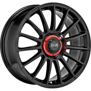 OZ RACING SUPERTURISMO EVOLUZIONE GLOSS BLACK + RED LETTERING  5X1 8.5x20 5/20 ET45 CB79