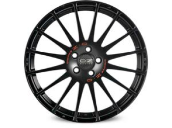 OZ RACING SUPERTURISMO GT MATT BLACK RED LETTERING  5X114 7x17 7/17 ET45 CB64.1