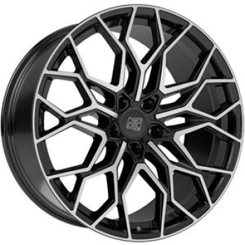 MSW 51 GLOSS BLACK FULL POLISHED 9,5X 9.5x22 5/22 ET42 CB72.6