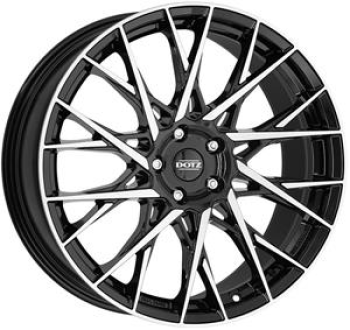 DOTZ FUJI DARK BLACK/POLISHED 8x18 8/18 ET45 CB70.1