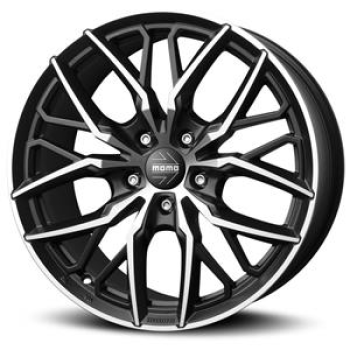 MOMO SPIDER MATT BLACK POLISHED 8,5X1 8.5x19 5/19 ET45 CB72.3