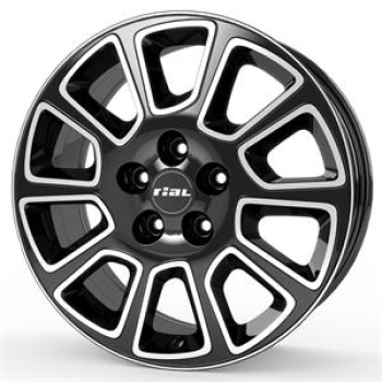 RIAL TRANSPORTER 2 DIAMOND-BLACK FRONTPOLISHED 7x17 7/17 ET68 CB71.1