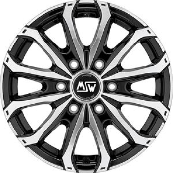 MSW 48 VAN 6 HOLES GLOSS BLACK FULL POLISHED 6,5X 6.5x16 5/16 ET50 CB74.5
