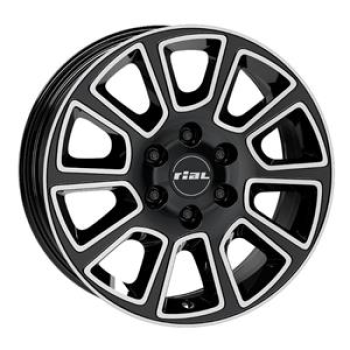 RIAL TRANSPORTER 2 DIAMOND-BLACK FRONTPOLISHED 7x17 7/17 ET50 CB84.1
