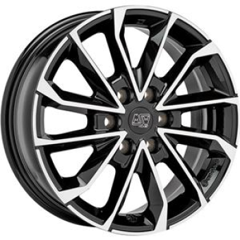 MSW 42 VAN GLOSS BLACK FULL POLISHED 6,5X 6.5x17 5/17 ET54 CB84.1