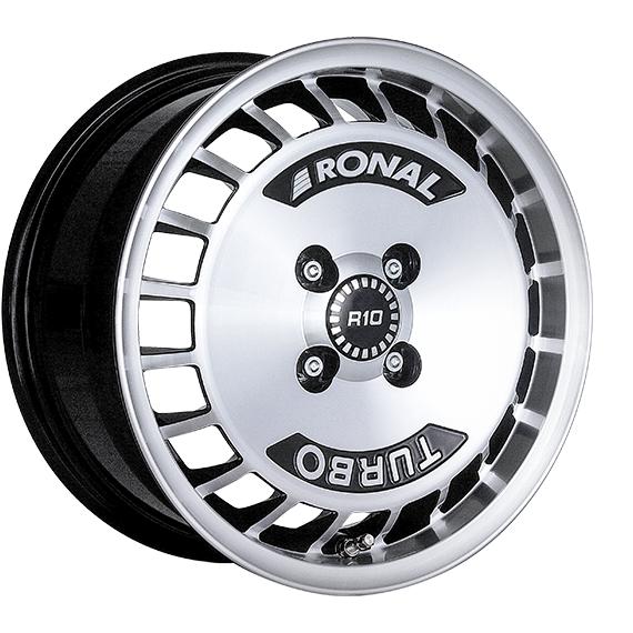 RONAL R10 TURBO BLACK FRONT CUT 7x15 4/100 ET37 CB68
