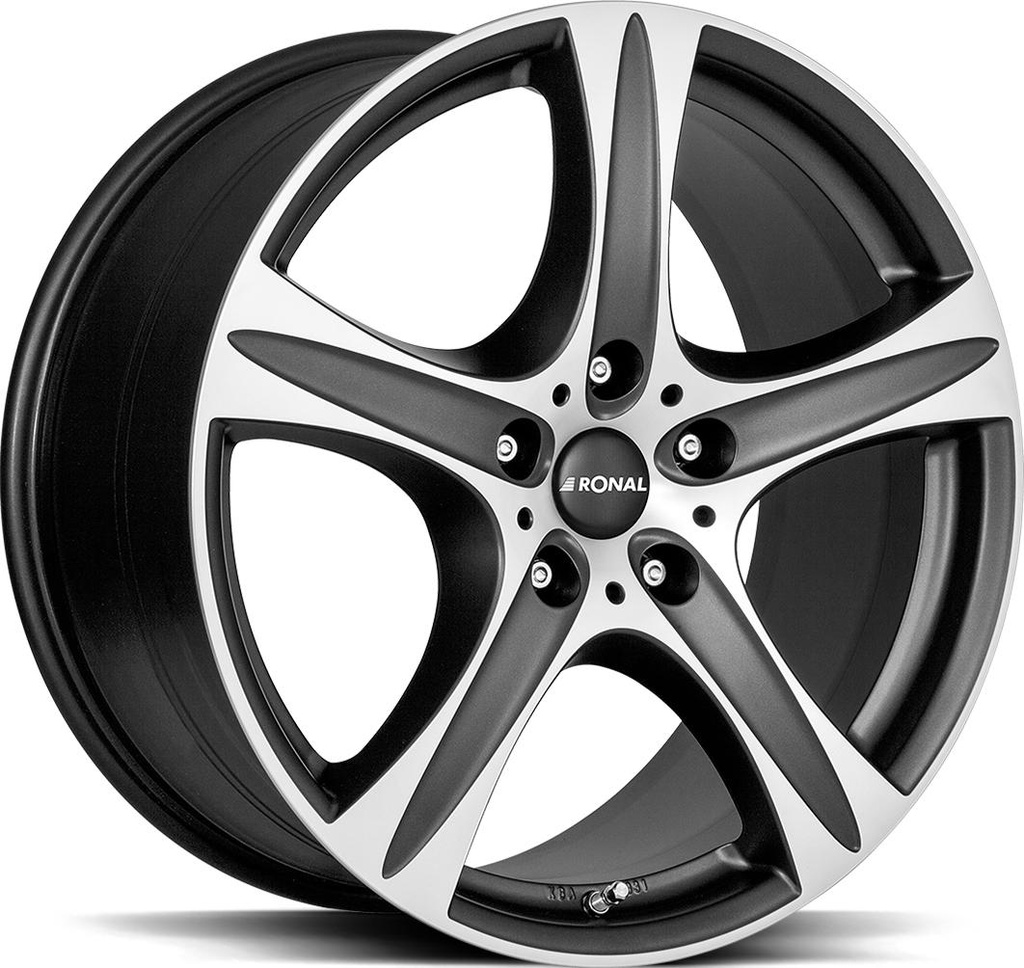 RONAL R55 SUV MATT BLACK FRONT CUT 8.5x18 5/130 ET43 CB84.1