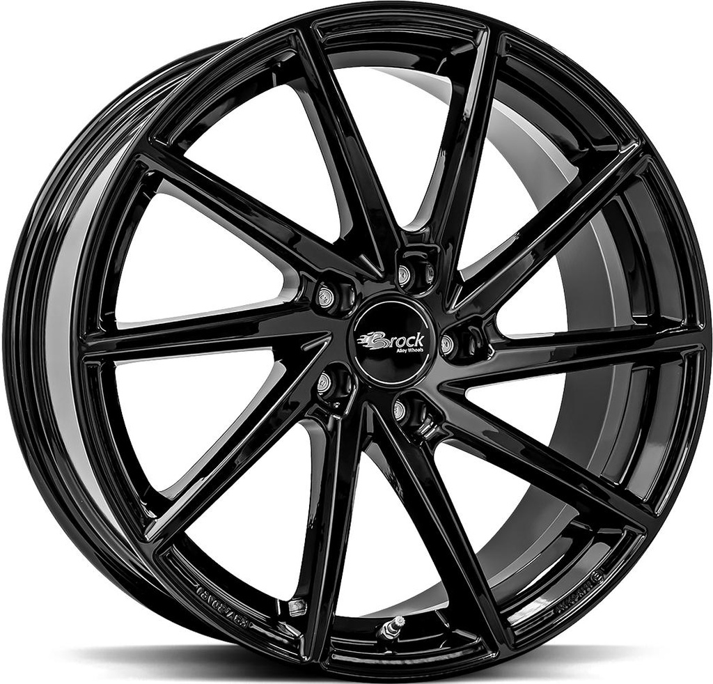 BROCK B37 SHINY BLACK 8x18 5/112 ET50 CB57.1
