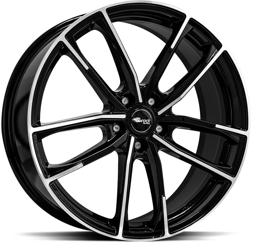 BROCK B38 BLACK FULL POL 8x19 5/112 ET50 CB57.1