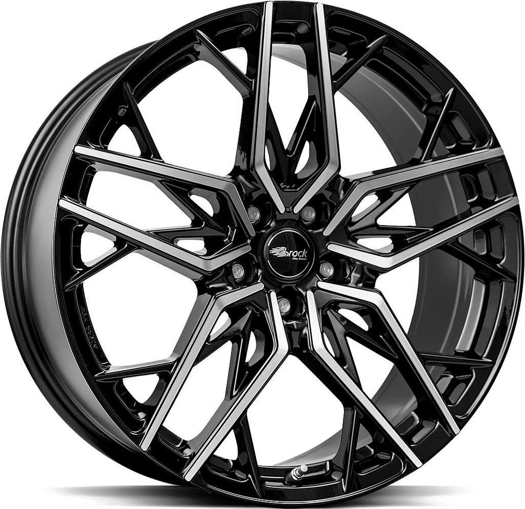 BROCK B44 BLACK FULL POL 8x18 5/114.3 ET30 CB72.6
