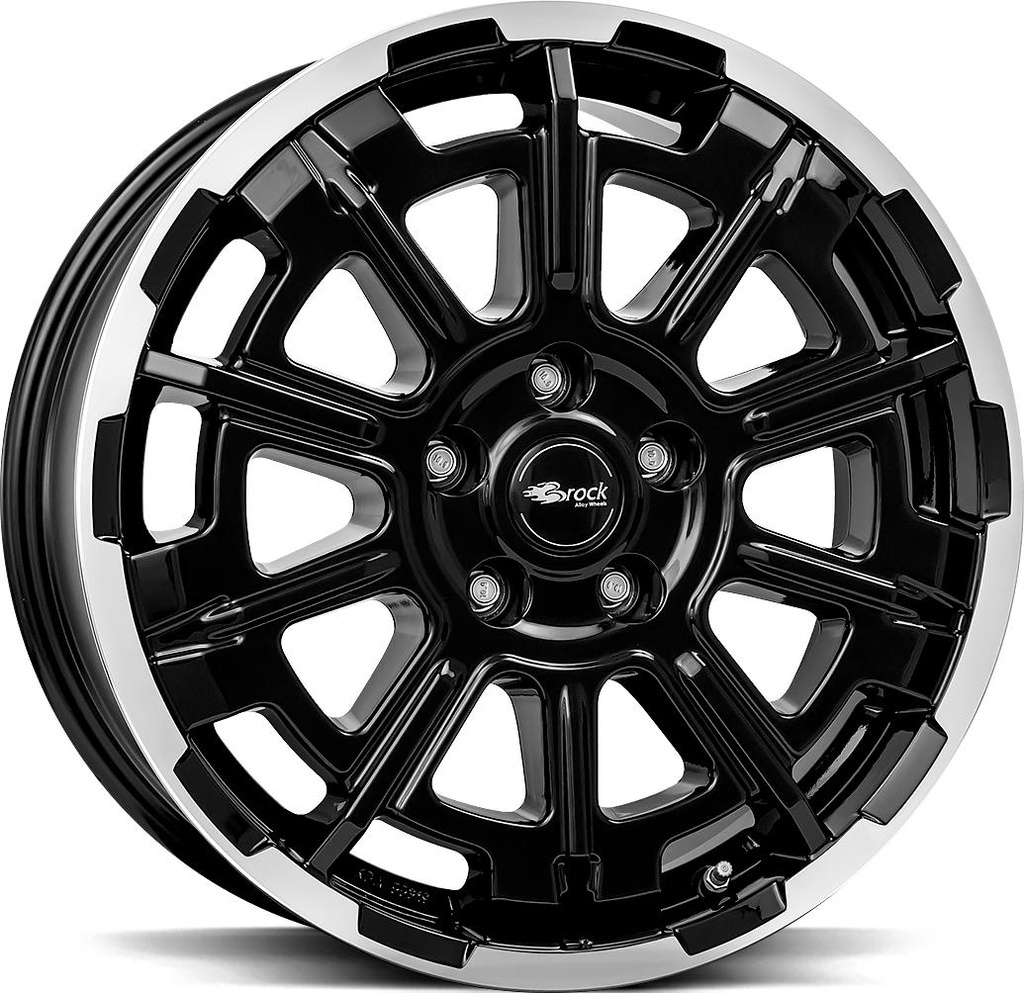 BROCK B45 BLACK FULL POL 7x17 5/112 ET51 CB66.6