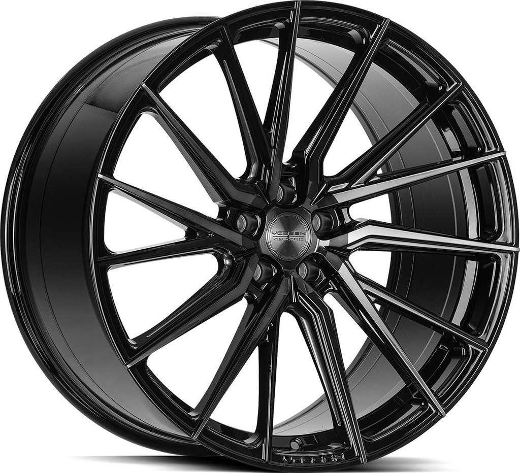 VOSSEN HF4T DOUBLE TINTED GLOSS BLACK 10x20 5/112 ET50 CB66.6