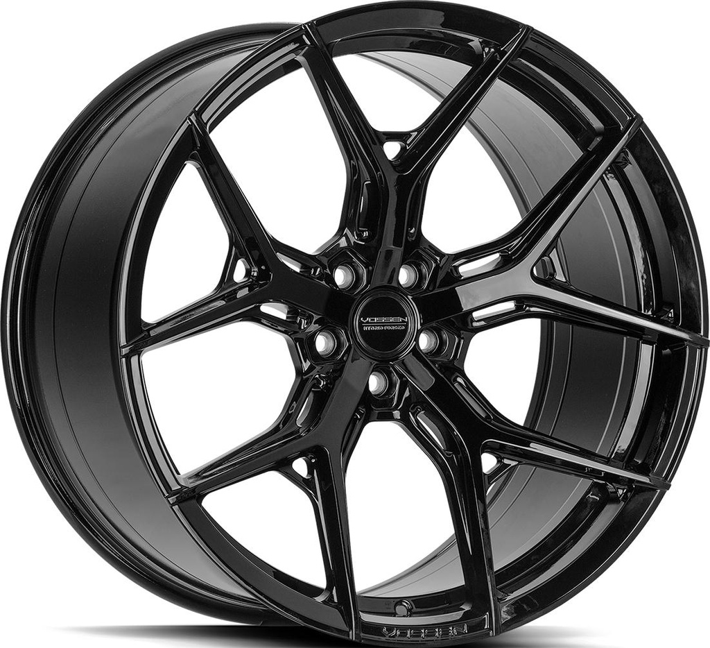 VOSSEN HF5 GLOSS BLACK 12x20 5/120.65 ET48 CB70.3