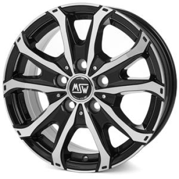 MSW 48 VAN GLOSS BLACK FULL POLISHED 6,5X 6.5x16 5/16 ET55 CB78.1