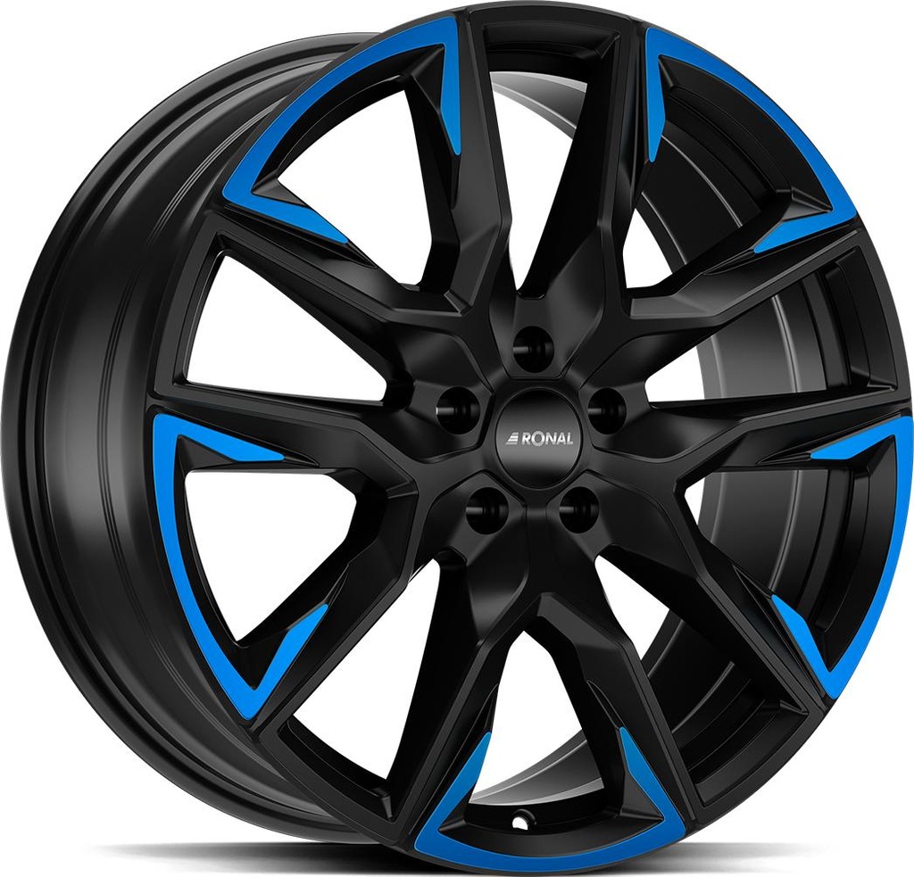 RONAL R71 JET BLACK MATT BLUE TINTED MAT 8.5x20 5/130 ET41 CB84.1