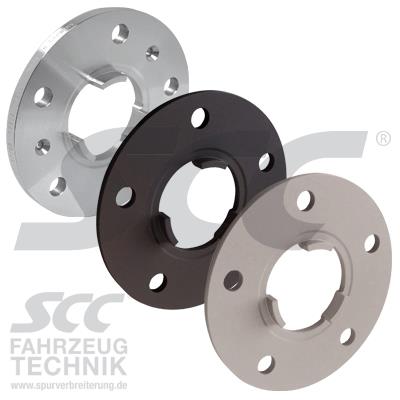 SCC Spacer 10mm System 2P ALU musta/anod. 5/130 CB71,6 (pari)