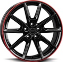 BORBET LX19 BLACK GLOSS RIM RED 8x19 5/112 ET44 CB66.5