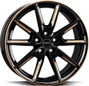 BORBET LX19 BLACK GLOSS GOLD SPOKE RIM 8x19 5/112 ET50 CB66.5